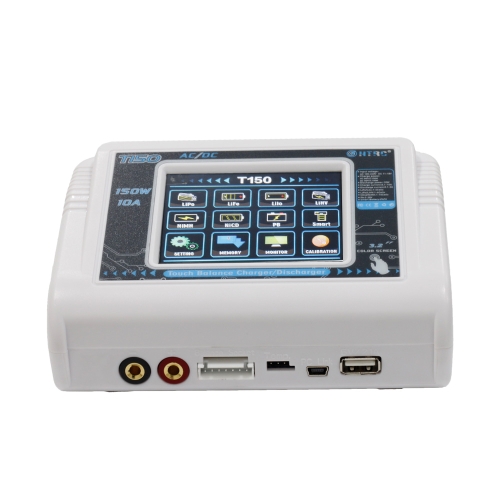 

HTRC T150 AC / DC 150W 10A Сенсорный экран RC Баланс зарядного устройства для LiPo LiHV LiFe Lilon NiCd NiMh Pb Батарея RC Drone