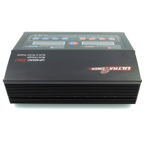 

ULTRA POWER UP400AC DUO 2-Way 2 * 200W 1-6S Li-ion/LiPo/LiFe/LiHV Battery Balance Charger Discharger for Traxxas HSP Car