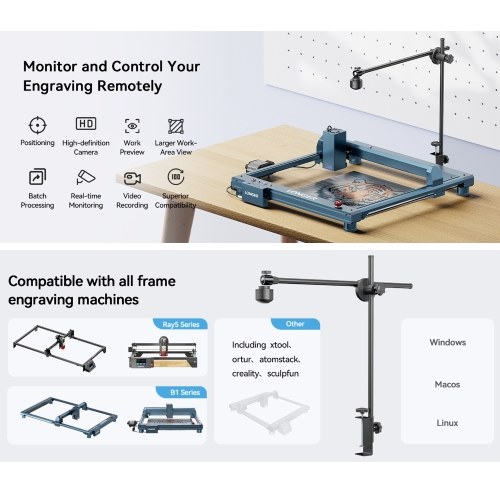 

LONGER Lightburn Camera High 5MP Positioning and Recording 740x560mm Photography Range