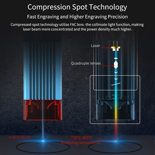 

Original Two Trees TTS 5.5W Compressed Spot Laser Engraving Cutting Machine