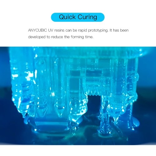 

Original ANYCUBIC 3D Printer Resin 405nm LCD Quick-Curing Resin Material High Precision Great Stability for LCD 3D Printing 1KG Skin Color