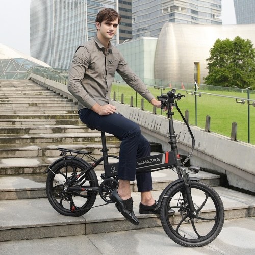 Samebike 20LVXD30 Ebike 20``*1.95`` Tires 350W Brushless Gear Motor Folding Electric Bike 45-60km Power-Assist Range 