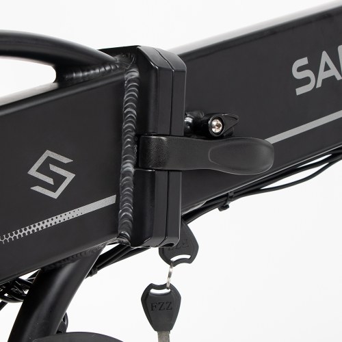 Samebike 20LVXD30-II Ebike 20 Inch 350W Brushless Gear Motor Folding Electric Bike Max 80km Range with Rechargeable Phone Holder Rear Rack 