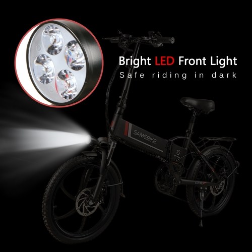 Samebike 20LVXD30 Ebike 20``*1.95`` Tires 350W Brushless Gear Motor Folding Electric Bike 45-60km Power-Assist Range 
