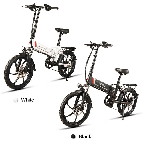 Samebike 20LVXD30 Ebike 20``*1.95`` Tires 350W Brushless Gear Motor Folding Electric Bike 45-60km Power-Assist Range 