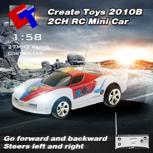 

Оригинальные создавать игрушки 2010B 27 МГц 2CH RC мини-автомобиль