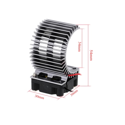 

7014 Motor Heat Sink With Cooling Fan for 1/10 HSP RC Car 540/550 3650 Motor