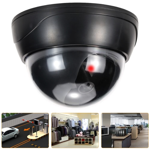 

Simulation Dome Camera Red LED Blinking Light Fake Dummy CCTV Security System for House Office Market
