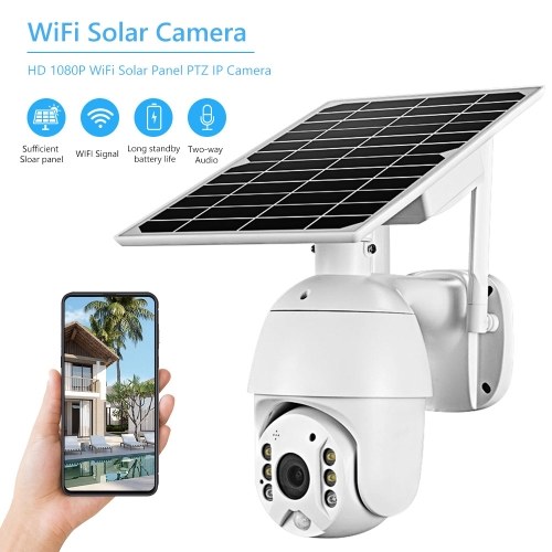 1080P Wireless Solar Panel Security Camera Outdoor Waterproof Surveillance Camera without Battery 