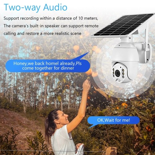 1080P Wireless Solar Panel Security Camera Outdoor Waterproof Surveillance Camera without Battery 
