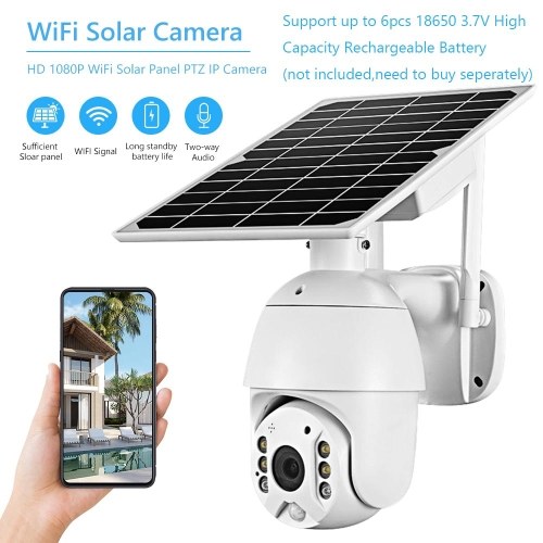 1080P Wireless Solar Panel Security Camera Outdoor Waterproof Surveillance Camera without Battery 