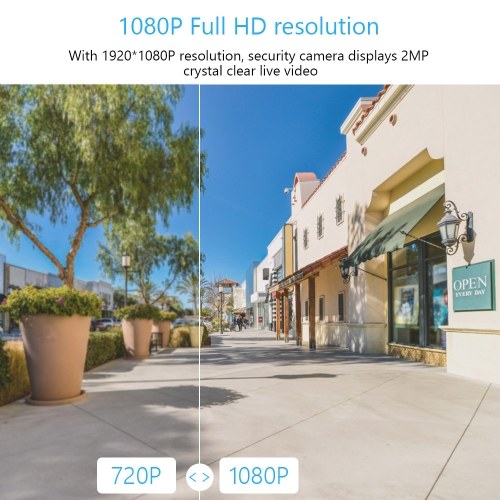 1080P Wireless Solar Panel Security Camera Outdoor Waterproof Surveillance Camera without Battery 