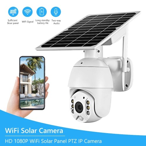 1080P Wireless Solar Panel Security Camera Outdoor Waterproof Surveillance Camera without Battery 