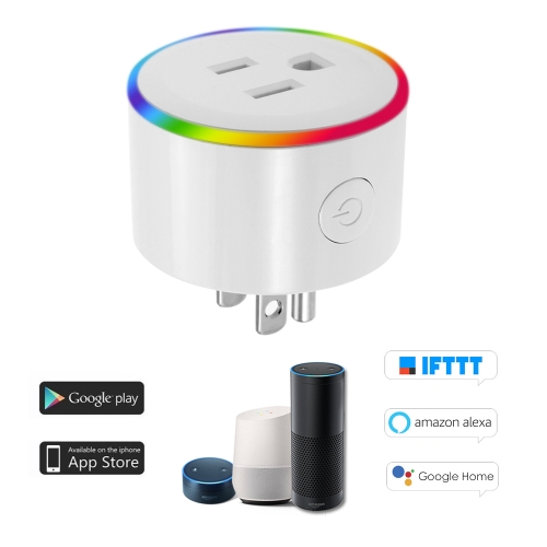 

WiFi Smart Plug LED Indicator Voice Control for Amazon Alexa and for Google Home IFTTT (1 pack)