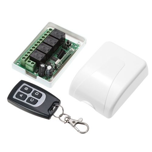 Wireless Remote Control Switch Receiver Module and 1PCS 4 Key RF 433 Mhz Transmitter Remote Controls