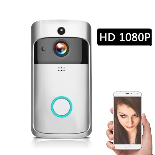 

HD 1080P WiFi Smart Wireless Security DoorBell without batteries Silver