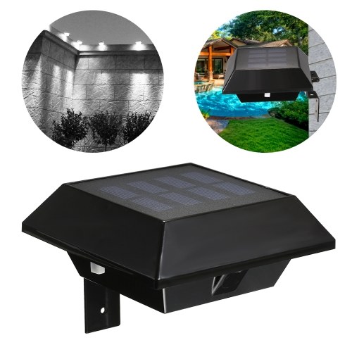 Solar Powered 12 LEDs White Light Solar Fence Lamp