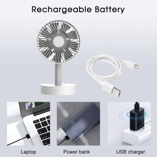 Rotatable Oscillating Table Fan(without batteries)