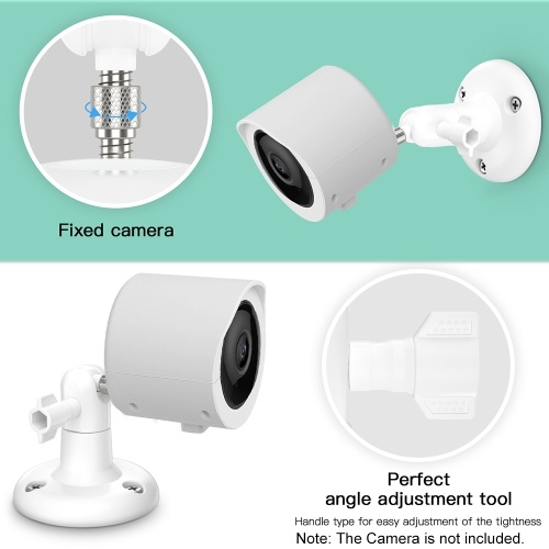 

1PCS Wall Mount for YI Home Camera Wall Mounted 360 Degree Swivel Bracket Holder Case Cover for YI 1080p/720p Home Camera Outdoor&Indoor Weatherproof, White