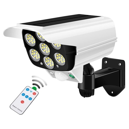 LED Solar Lights Outdoor Motion Sensor Fake Surveillance Camera Light