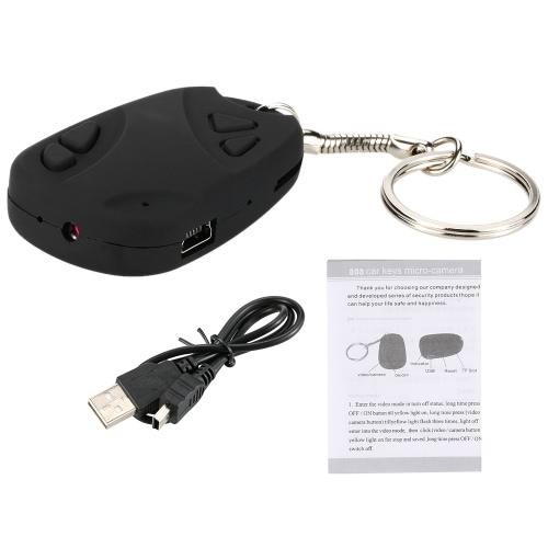 

Mini Hidden Pinhole DV DVR CCTV Security Surveillance Cam Camera support TF Card Record Photograph Audio Rechargeable Battery
