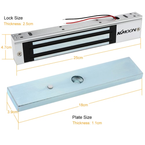 

KKmoon® DC12V Door Entry Access Control System with 280KG Electric Lock + Power Supply + Push Button + 1*Remote Controller Fail Se