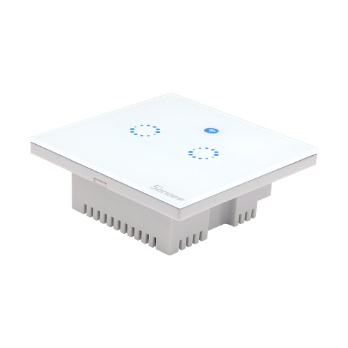 SONOFF T1 2 Gang Smart WiFi luz de parede interruptor do Reino Unido