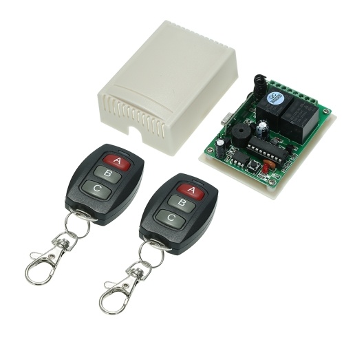

433Mhz DC 12V 2CH Universal 10A Relay Wireless Remote Control Switch