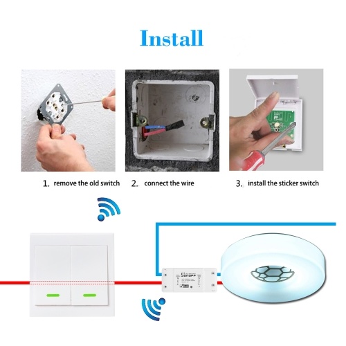 

SONOFF Push Button Wall Light Switch Remote Controller