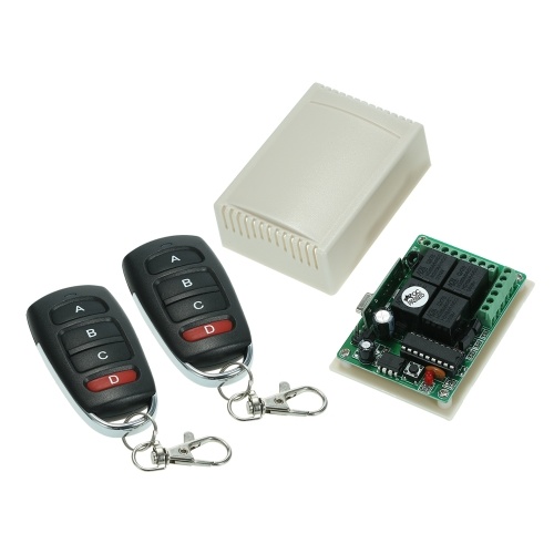 

Wireless Remote Control Switch Receiver Module and 2PCS 4 Key RF 433 Mhz Transmitter Remote Controls