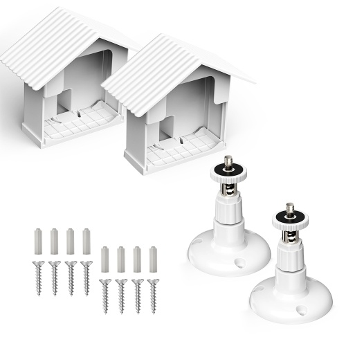 Wall Mount Bracket Kit for Blink XT Camera Weatherproof 360 Degree Protective Adjustable Indoor Outdoor Mount and Protection Cover for Blink XT Camera Anti Glare UV Camera Security System,White 3 Packs