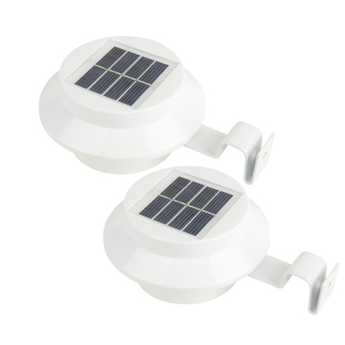Solar Powered Gutter Light  Wall Lamp 3 LEDs Energy Saving Night Lights