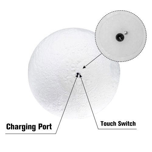 

15cm/5.9in Moon Night Light/ 3D Printed Moon Globe Lamp