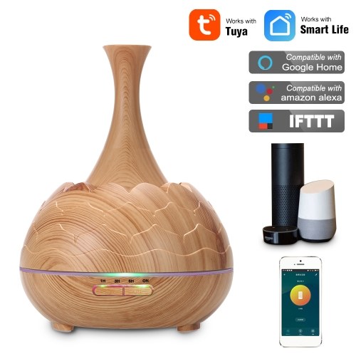 Smart Wifi Wireless LED Night Lamp 400ml Humidifier Essential Oil Aromatherapy Mist Diffuser