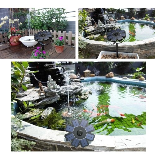 

160mm/6.3" Solar Power Fountain Flower-shape Solar Panel Energy-saving Water Pump
