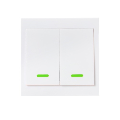 

eWeLink Push Button Wall Light Switch Remote Controller 2 Gang 86 Type ON/Off Switch Panel 433MHz Wireless RF Remote Control Transmitter with Stickers Free Position Flexible For Home Living Room Bedroom