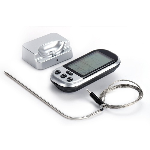 

Wireless Remote Digital Food Thermometer Timer Alarm Meat Barbecue Thermometer