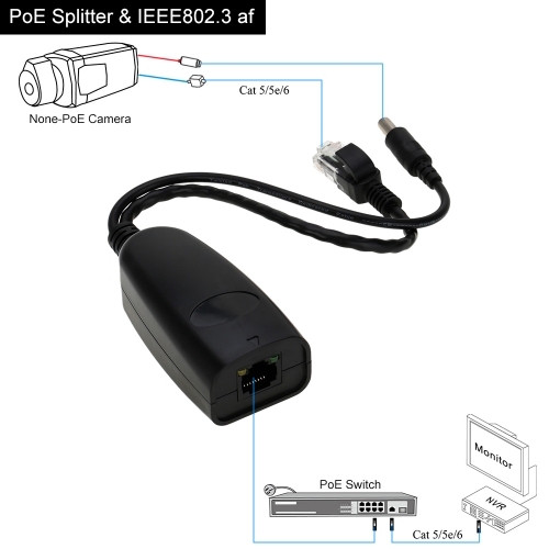 

Активные IEEE802.3af 100 Мбит/с RJ45 POE сплиттер/инжектор/разъем Power over Ethernet с 5,5 * 2.1 мм DC разъем 102POED