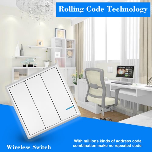 

AC 180~275V Wireless Switch Transmitter Switch Receiver Controller No Wiring Remote Control Waterproof House Lighting & Appliances