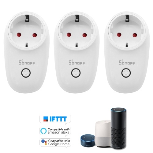 3PCS SONOFF S26 ITEAD Wifi Smart Socket Wireless Remote Control Charging Adapter Smart Home Power Sockets