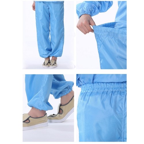 

A Suit of Factory Anti-Static Safety Dust-proof Clothes Workwear Clean Room Protective Suit for Food Shop Medical Paint Spraying Workers