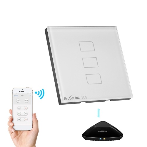 

Broadlink TC2 EU / UK RF 433MHz Переключатель света 3 / Gang Touch Switch