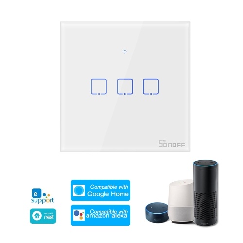 

SONOFF T0EU1C-TX 1 Gang Smart WiFi Wall Light Switch