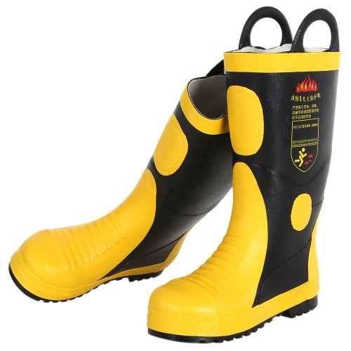 Portable Fire Fighting Boots Fireproof Waterproof Chemical Proof