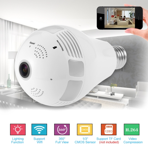 

KKmoon 960P Wireless Wifi VR Light Bulb IP Camera