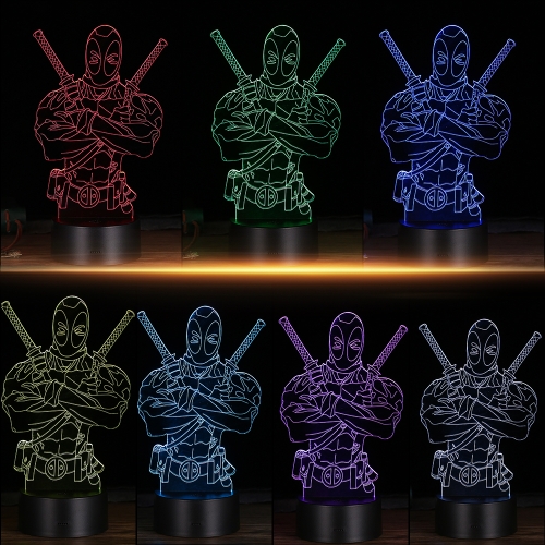 

3D LED Настольная лампа Illusion Красочный настольный ночной свет
