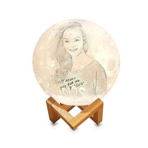 15cm/5.9in Personalized Photo Light/ 3D Printed Moon Globe Lamp【Image size：1000*1000】