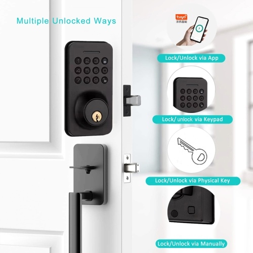 WAFU Smart Door Lock 4 Unlocked Ways tuya BT Connection APP Unlock Password Unlocking for Homes Apartments 