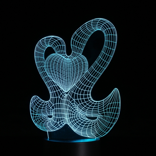 Creative 3D LED Illusion Colorful Table Night Light with Remote Control