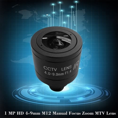 1 MP HD 4-9mm M12 Manual Focus Zoom MTV Lens